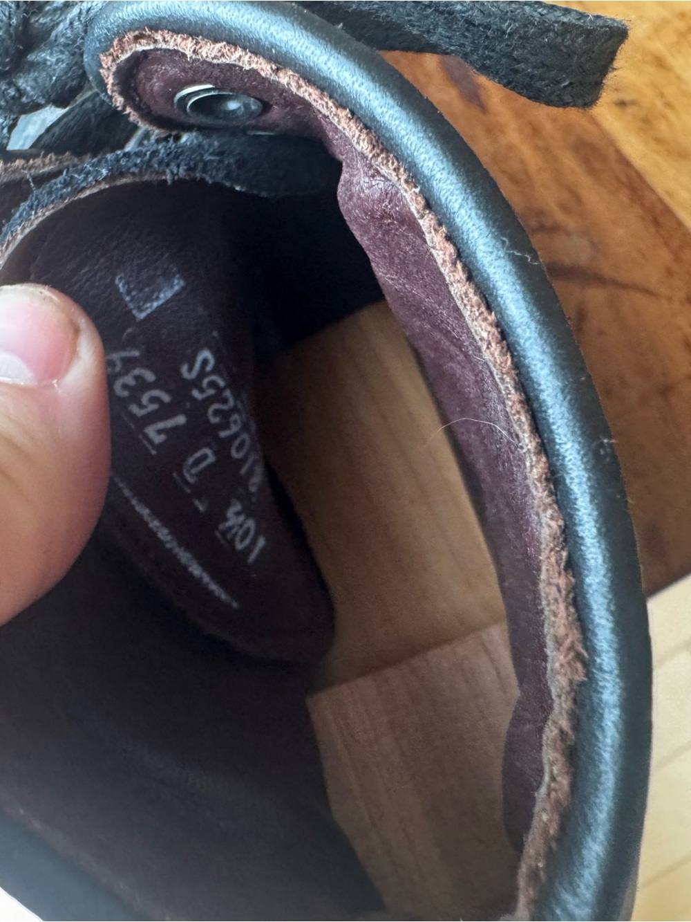 Allen Edmonds Higgins Mill Black Leather Lace-Up Work Boots - Picture 7 of 13